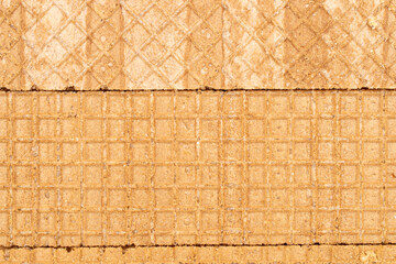 Sweet waffles, close-up.