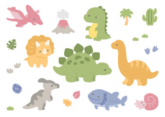 かわいい恐竜のイラストセット03 © GRACE