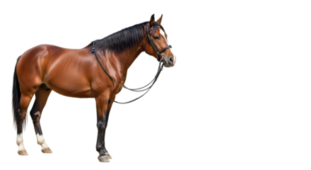 Brown Horse Stands Elegantly, Transparent Background Image Resource