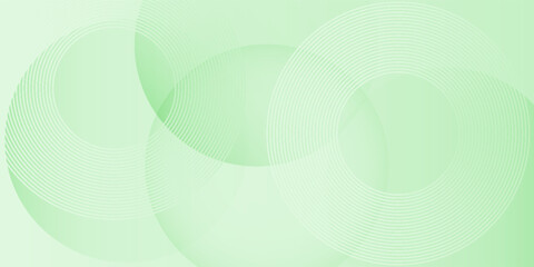 Abstract green background with overlapping transparent circles and subtle gradient pattern, minimal and modern design.