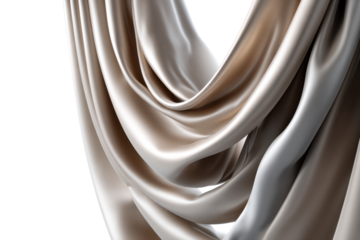 Elegant draped silk fabric with a smooth texture and sheen