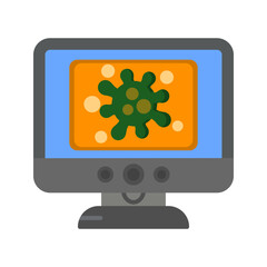 Virus Lcd Vector Icon