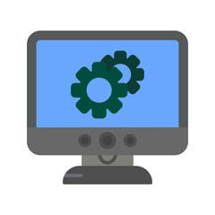 Settings Lcd Vector Icon