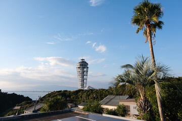 Enoshima Candle Sean  : a tower with 360 degree observation deck located on Enoshima Island near Tokyo in Kanagawa Prefecture in Japan
