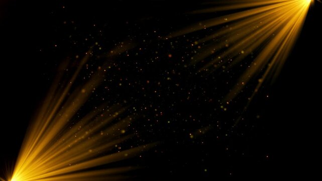 Golden Summer concept the motion of bokeh sunlight natural shadow overlay loop background, logo titles in award, music, wedding, anniversary, party and presentation backdrops, corporate.