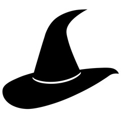 witch hat silhouette on white background .svg