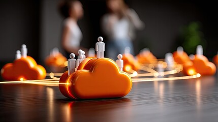 Cloud computing network illustration