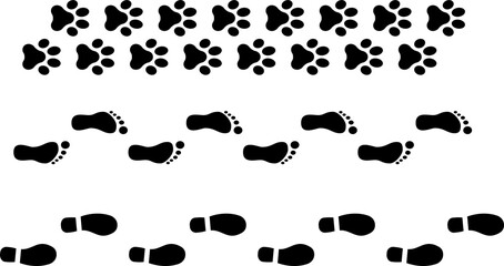 足跡のグラフィック素材イラスト