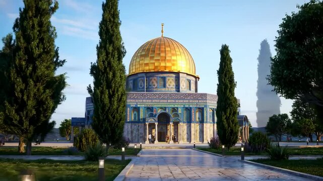 Stunning Golden Dome of the Rock in Jerusalem: A Breathtaking Architectural Marvel
