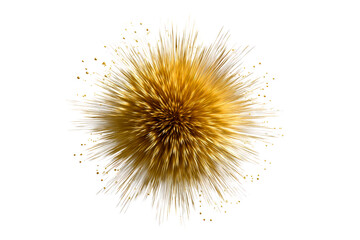 Golden burst with sparkling effects on a transparent background