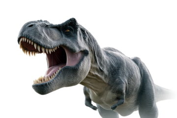 Dinosaur roaring in a fierce display of power and dominance