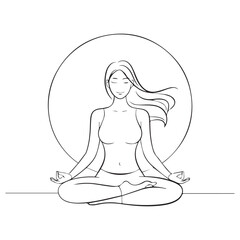 yoga woman silhouette