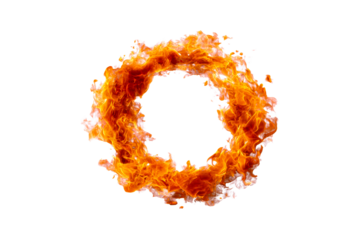 Circular flame ring with vibrant colors and dynamic movement