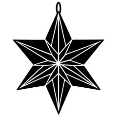 Obraz premium star ornament on white background 