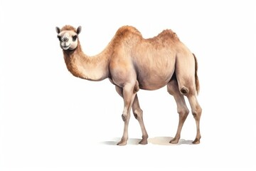 Fototapeta premium Camel mammal animal white background.