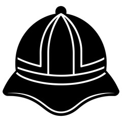 Naklejka premium firefighter helmet on white background .svg