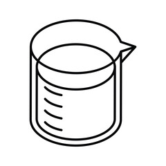 Here is an isometric icon showing a beaker