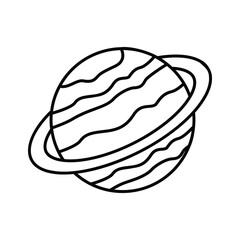 An editable isometric style icon featuring a planet
