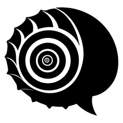 seashell spiral isolated on white background  .svg