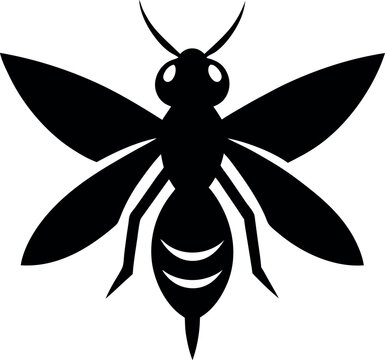 Phantom midge silhouette vector illustration