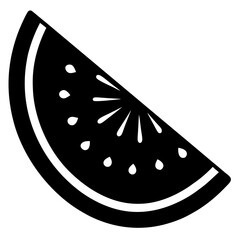 watermelon slice on white background  .svg