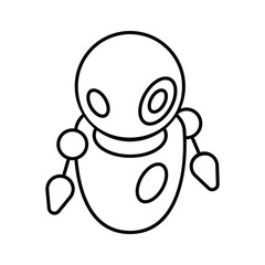 An editable isometric icon representing a robot