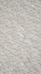 The white and gold 3D abstract vertical background is perfect for a presentation template. The abstract background features a parametric low-poly triangle design. 3d rendering illustration not AI