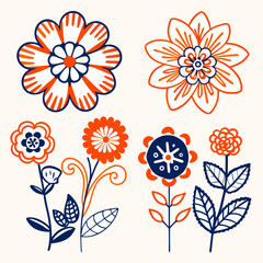 premium vector elegant watercolor folower