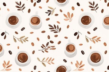 Obraz premium Coffee pattern backgrounds refreshment.
