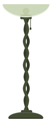 Living room floor lamp in flat design style (cut out)