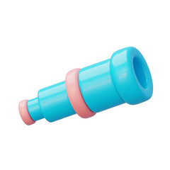 Futuristic toy telescope shines