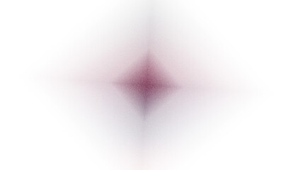 Abstract diamond shape with red border and purple gradient texture.