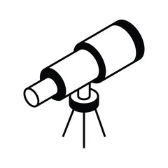 Check out this isometric glyph icon of telescope