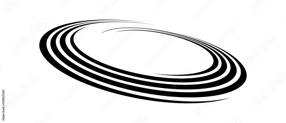 Canvas Prints spiral with black speed lines as dynamic abstract vector background or logo or icon. artistic illust