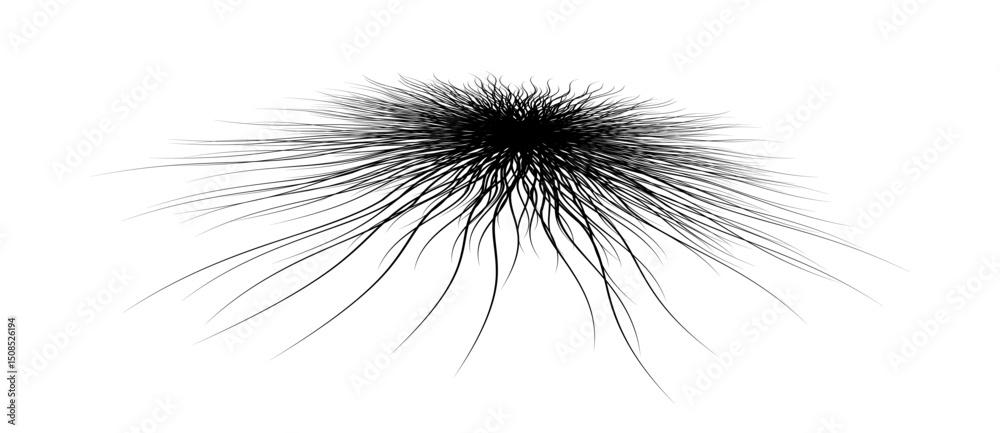 Leinwandbilder abstract background with lines in chaos. pespective view with distortion. a black figure on a white 