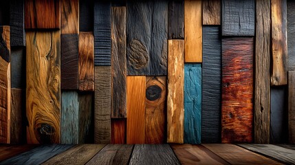 Rustic Wood Wall Paneling Background Texture.