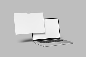 Laptop Screen Presentation Blank Mockup