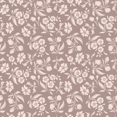 art vintage little floral  illustrator  light earth colors