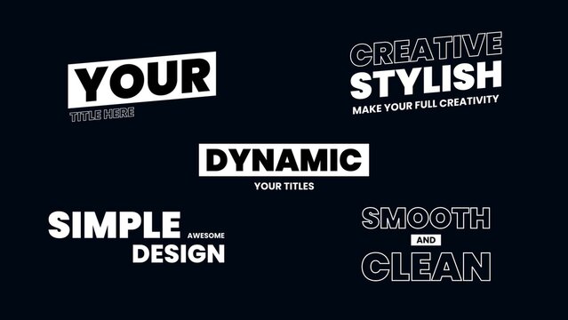 lack and White Theme Titles