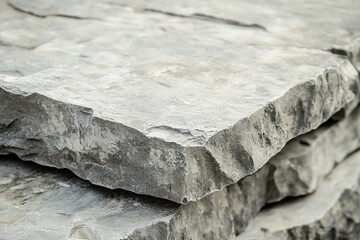Chiseled stone slab for outdoor product design