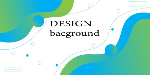 Colorful template banner with gradient color. Design with liquid shape.