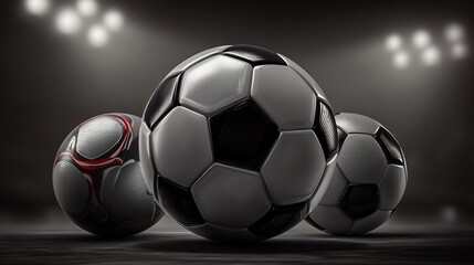 Soccer Balls Stadium Night Game Sport.