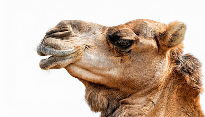 Obraz premium majestic desert camel isolated on pure white background stock photo