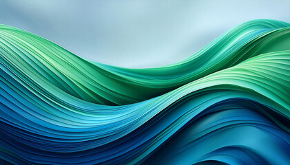 abstract minimalist blue green wave background texture