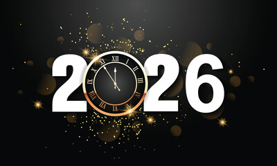 2026 Happy New Year Background Design. Greeting Card, Banner, Poster. Vector Illustration.