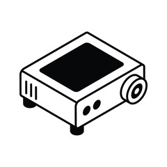Fototapeta premium Check out this isometric icon of projector