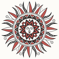 Intricate Mandala Art Vector | Boho Floral Mandala Design | Symmetrical Line Art for Coloring Pages, Tattoos, Cricut, and Digital Downloads