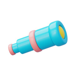 Whimsical blue spyglass