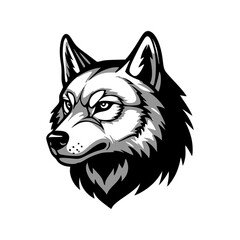 Naklejka premium Wolf Head Vector Logo Illustration