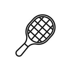Vector illustration of an tennis racket icon on a white background